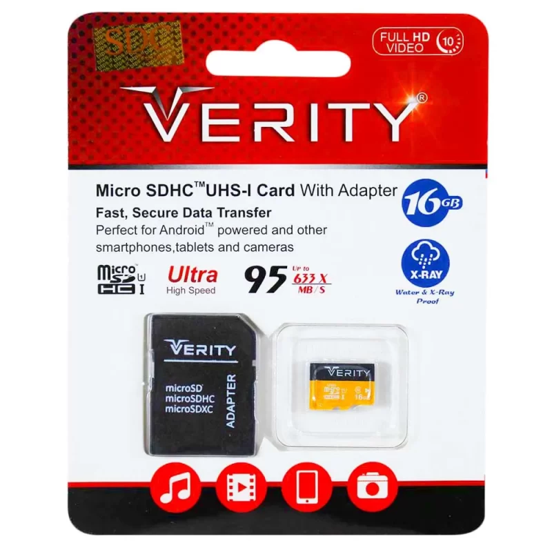 رم میکرو 16 گیگ وریتی Verity Micro U1 95MB/s